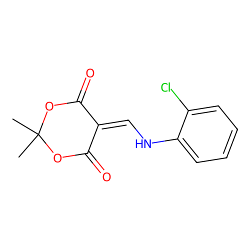 5-{[(2-Chlorophenyl)amino]methylidene}-2,2-dimethyl-1,3-dioxane-4,6-dione structure