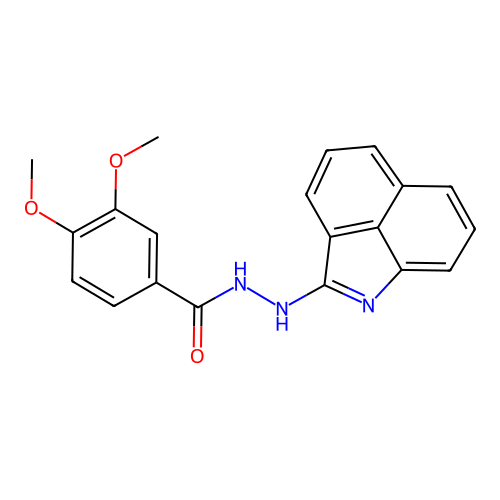 N'-(benzo[cd]indol-2-yl)-3,4-dimethoxybenzohydrazide structure