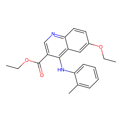 Ethyl 6-ethoxy-4-[(2-methylphenyl)amino]quinoline-3-carboxylate structure