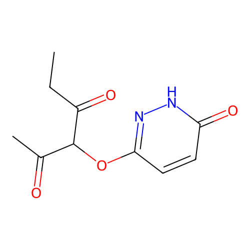 3-[(6-Hydroxypyridazin-3-yl)oxy]hexane-2,4-dione structure