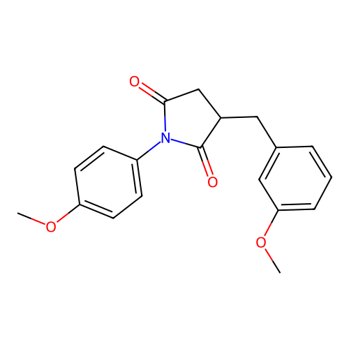 3-(3-Methoxybenzyl)-1-(4-methoxyphenyl)pyrrolidine-2,5-dione structure