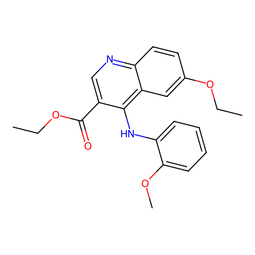 Ethyl 6-ethoxy-4-[(2-methoxyphenyl)amino]quinoline-3-carboxylate structure