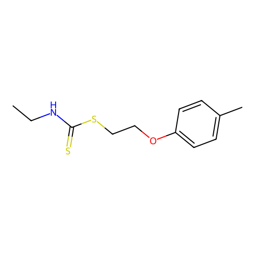2-(4-Methylphenoxy)ethyl ethylcarbamodithioate structure