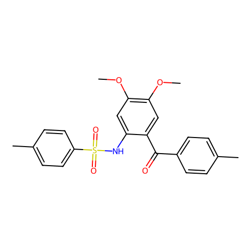 N-(4,5-dimethoxy-2-(4-methylbenzoyl)phenyl)-4-methylbenzenesulfonamide structure