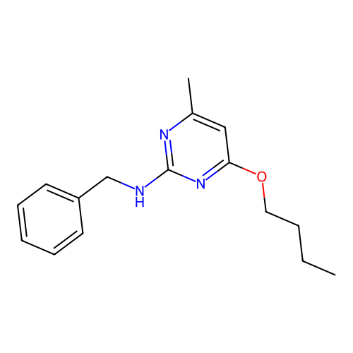 N-苄基-4-丁氧基-6-甲基嘧啶-2-胺 structure