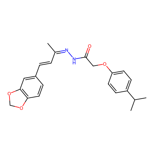 (Z)-N'-((E)-4-(benzo[d][1,3]dioxol-5-yl)but-3-en-2-ylidene)-2-(4-isopropylphenoxy)acetohydrazide structure