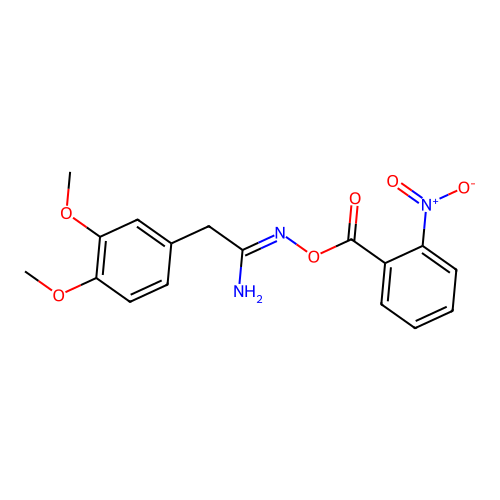 (1Z)-2-(3,4-dimethoxyphenyl)-N'-{[(2-nitrophenyl)carbonyl]oxy}ethanimidamide structure