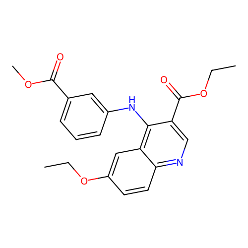 Ethyl 6-ethoxy-4-{[3-(methoxycarbonyl)phenyl]amino}quinoline-3-carboxylate structure