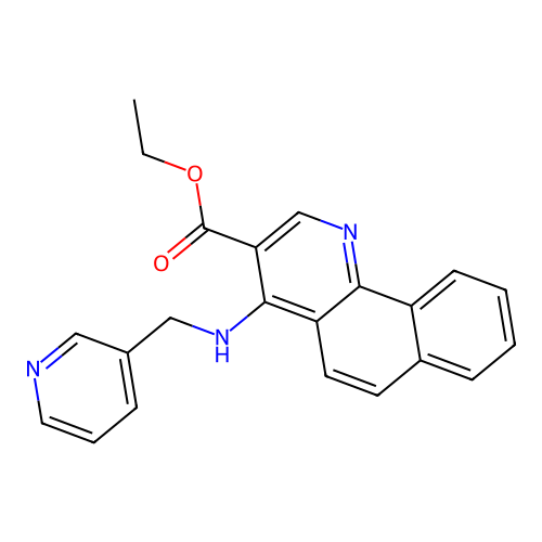 Ethyl 4-[(3-pyridylmethyl)amino]benzo[h]quinoline-3-carboxylate structure