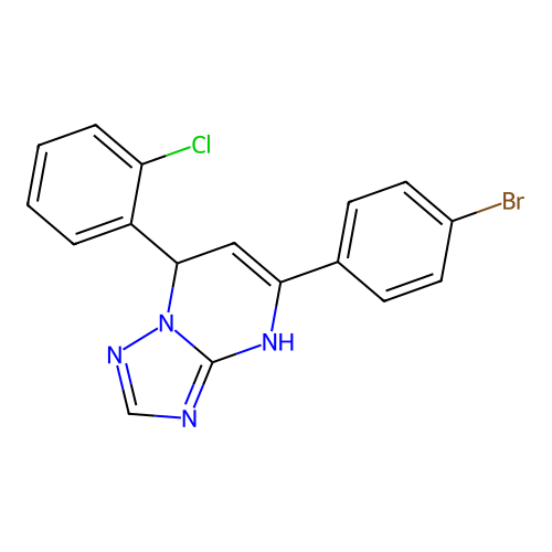 5-(4-Bromophenyl)-7-(2-chlorophenyl)-4,7-dihydro[1,2,4]triazolo[1,5-a]pyrimidine structure