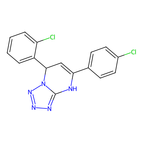 7-(2-Chlorophenyl)-5-(4-chlorophenyl)-4,7-dihydrotetrazolo[1,5-a]pyrimidine structure