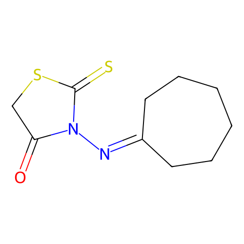 3-(Cycloheptylideneamino)-2-thioxo-1,3-thiazolidin-4-one structure