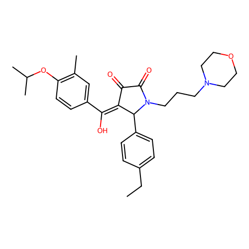 5-(4-Ethylphenyl)-3-hydroxy-4-(4-isopropoxy-3-methylbenzoyl)-1-(3-morpholinopropyl)-1H-pyrrol-2(5H)-one structure