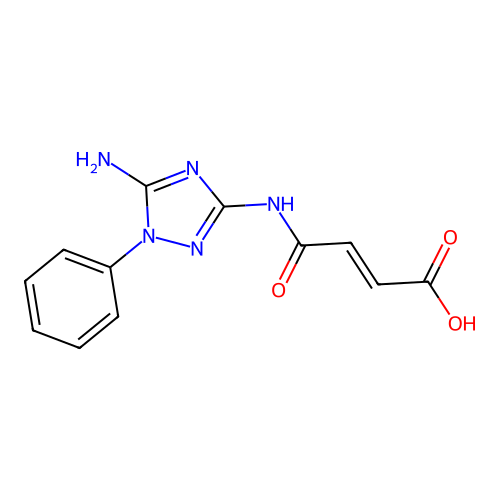 3-[(5-amino-1-phenyl-1,2,4-triazol-3-yl)carbamoyl]prop-2-enoic Acid structure