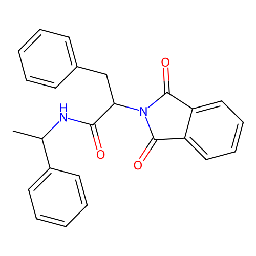 2-(1,3-dioxo-1,3-dihydro-2H-isoindol-2-yl)-3-phenyl-N-(1-phenylethyl)propanamide structure