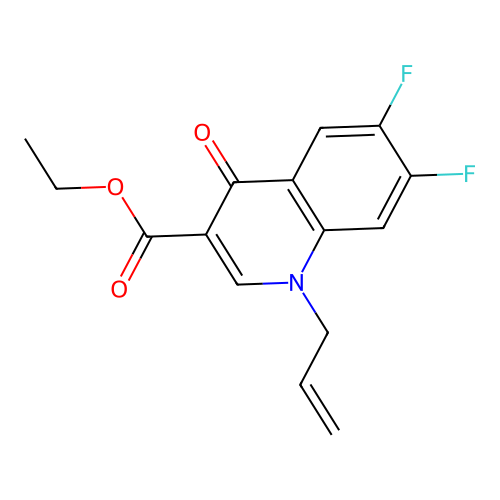 1-Allyl-6,7-difluoro-4-oxo-1,4-dihydro-quinoline-3-carboxylic acid ethyl ester structure