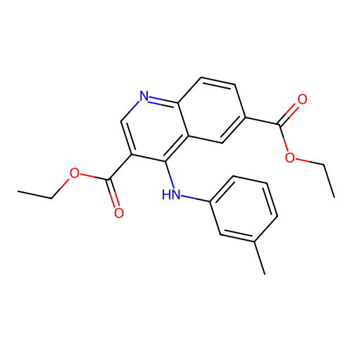 Diethyl 4-[(3-methylphenyl)amino]quinoline-3,6-dicarboxylate structure