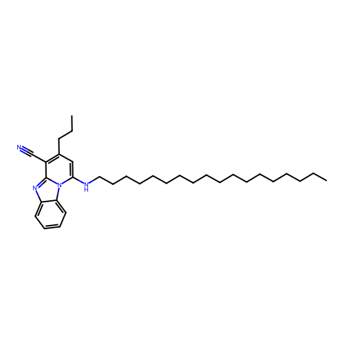 1-(Octadecylamino)-3-propylpyrido[1,2-a]benzimidazole-4-carbonitrile structure