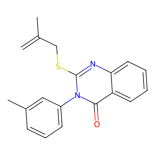3-(3-methylphenyl)-2-[(2-methylprop-2-en-1-yl)sulfanyl]quinazolin-4(3H)-one structure