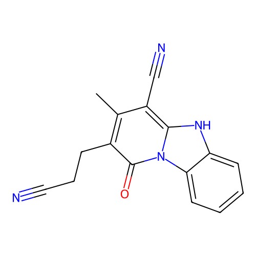 2-(2-Cyanoethyl)-1-hydroxy-3-methylpyrido[1,2-a]benzimidazole-4-carbonitrile structure