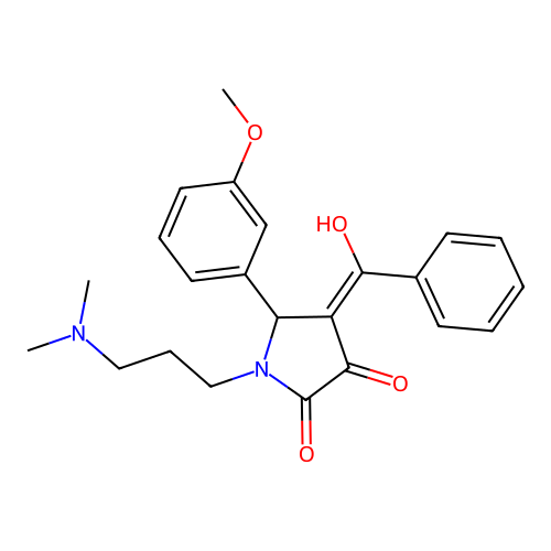 4-benzoyl-1-(3-(dimethylamino)propyl)-3-hydroxy-5-(3-methoxyphenyl)-1H-pyrrol-2(5H)-one structure