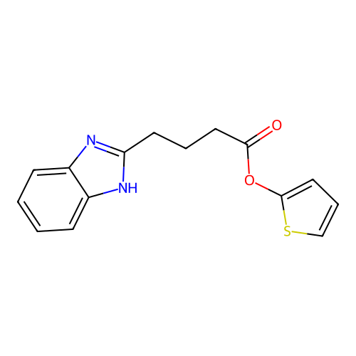 thiophen-2-yl 4-(1H-benzimidazol-2-yl)butanoate structure