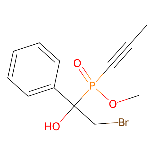 Methyl (2-bromo-1-hydroxy-1-phenylethyl)prop-1-yn-1-ylphosphinate structure