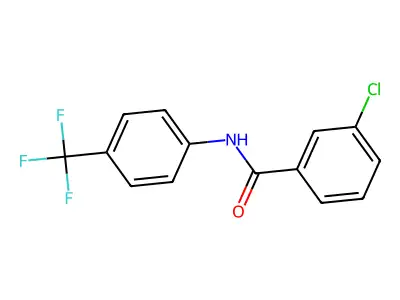 3-chloro-N-[4-(trifluoromethyl)phenyl]benzamide structure
