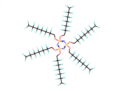 Hexakis(1H,1H,7H-perfluoroheptoxy)phosphazene structure