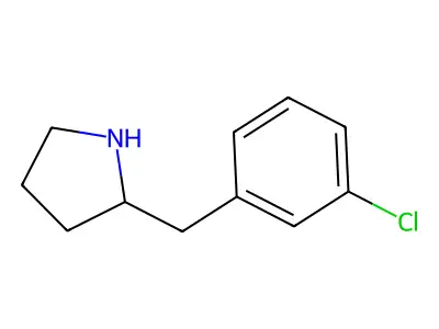 2-(3-Chlorobenzyl)pyrrolidine structure
