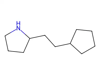 2-(2-Cyclopentylethyl)pyrrolidine structure