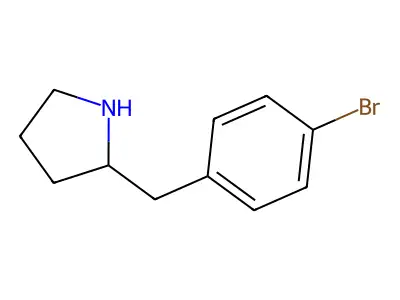 2-[(4-Bromophenyl)methyl]pyrrolidine structure