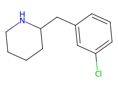 2-[(3-Chlorophenyl)methyl]piperidine structure