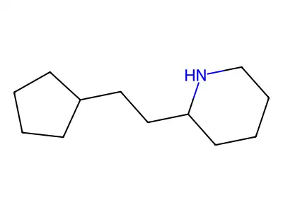 2-(2-Cyclopentylethyl)piperidine structure