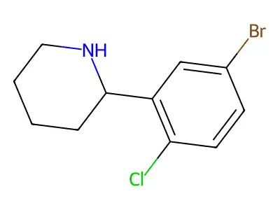 2-(5-Bromo-2-chlorophenyl)piperidine structure