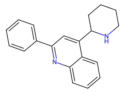 2-Phenyl-4-(2-piperidinyl)quinoline structure