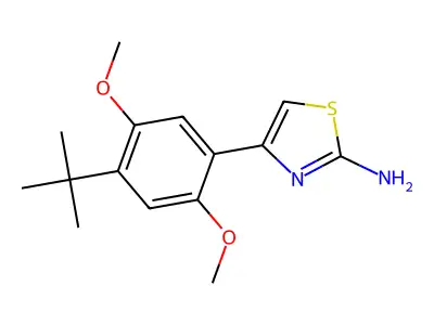 4-(4-Tert-butyl-2,5-dimethoxyphenyl)-1,3-thiazol-2-amine structure