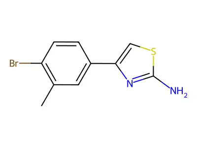 4-(4-Bromo-3-methylphenyl)-1,3-thiazol-2-amine structure