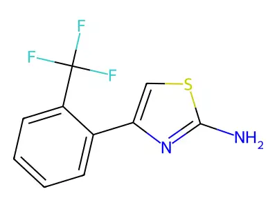 4-[2-(Trifluoromethyl)phenyl]-1,3-thiazol-2-amine structure