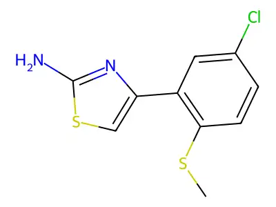 4-[5-Chloro-2-(methylthio)phenyl]-2-thiazolamine structure