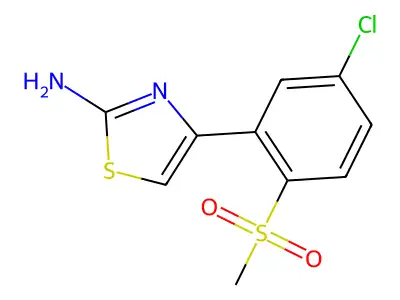 4-[5-Chloro-2-(methylsulfonyl)phenyl]-2-thiazolamine structure