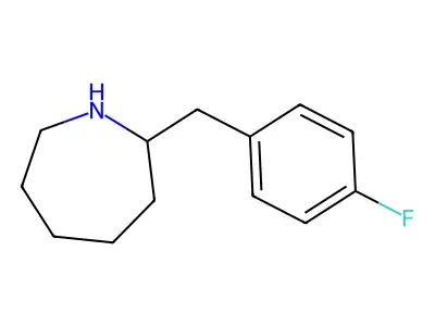 2-[(4-Fluorophenyl)methyl]azepane structure