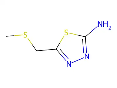 5-[(Methylsulfanyl)methyl]-1,3,4-thiadiazol-2-ylamine structure