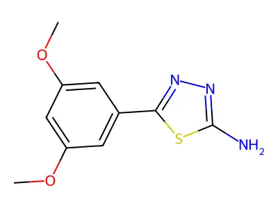 5-(3,5-Dimethoxyphenyl)-1,3,4-thiadiazol-2-amine structure
