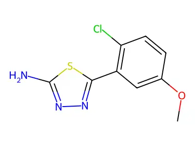 5-(2-Chloro-5-methoxyphenyl)-1,3,4-thiadiazol-2-amine structure