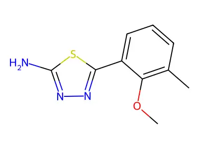5-(2-Methoxy-3-methylphenyl)-1,3,4-thiadiazol-2-amine structure
