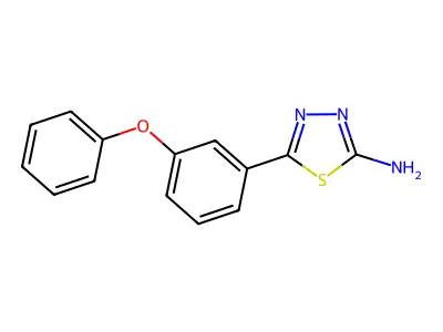 5-(3-Phenoxyphenyl)-1,3,4-thiadiazol-2-amine structure