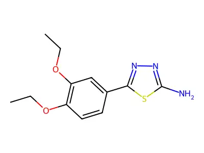 5-(3,4-Diethoxyphenyl)-1,3,4-thiadiazol-2-amine structure