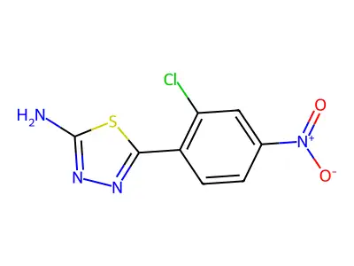 5-(2-Chloro-4-nitrophenyl)-1,3,4-thiadiazol-2-amine structure