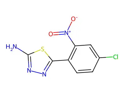 5-(4-Chloro-2-nitrophenyl)-1,3,4-thiadiazol-2-amine structure